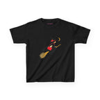 Flying Witch Baby Tee in Black, front