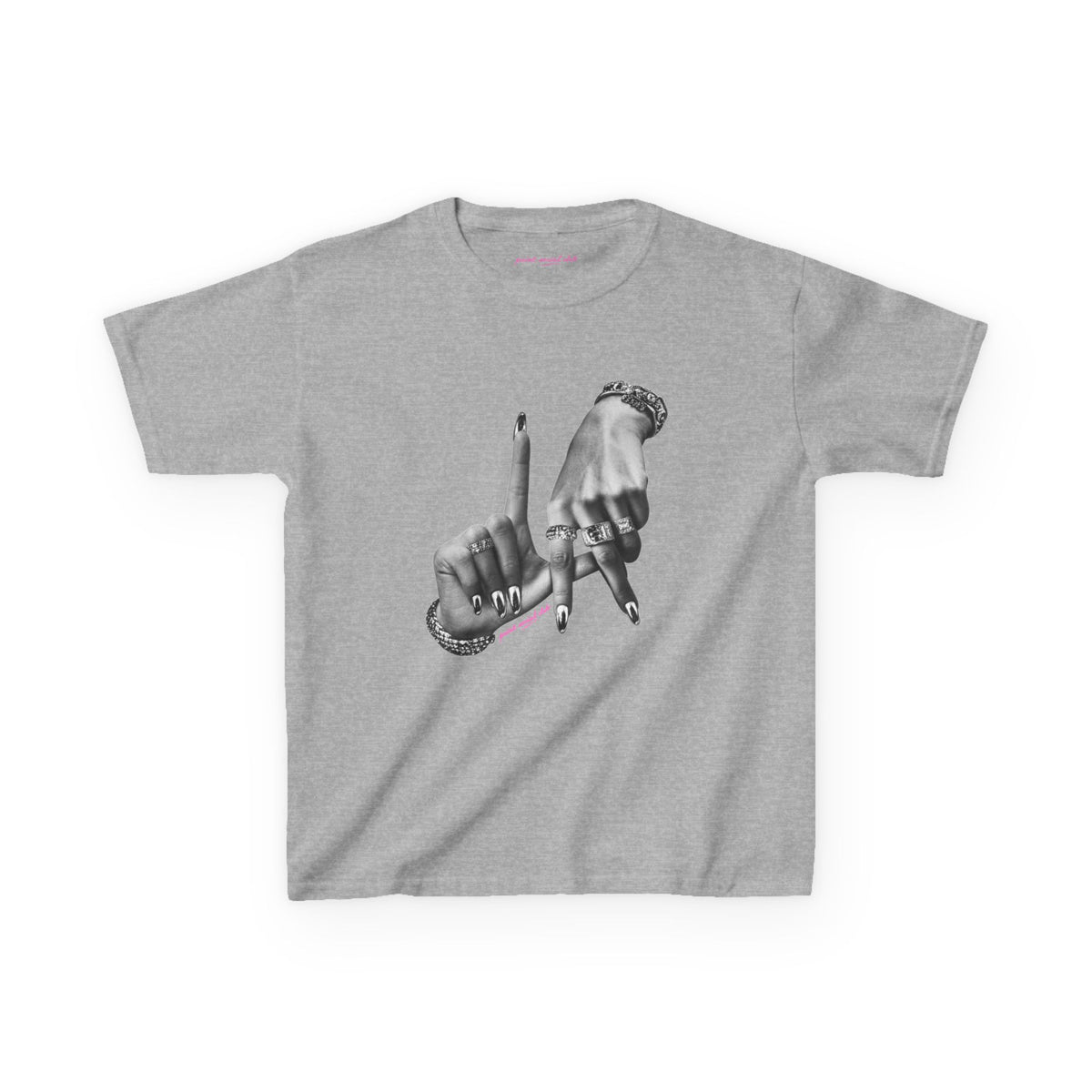 LA Baby Tee in Sport Grey, front