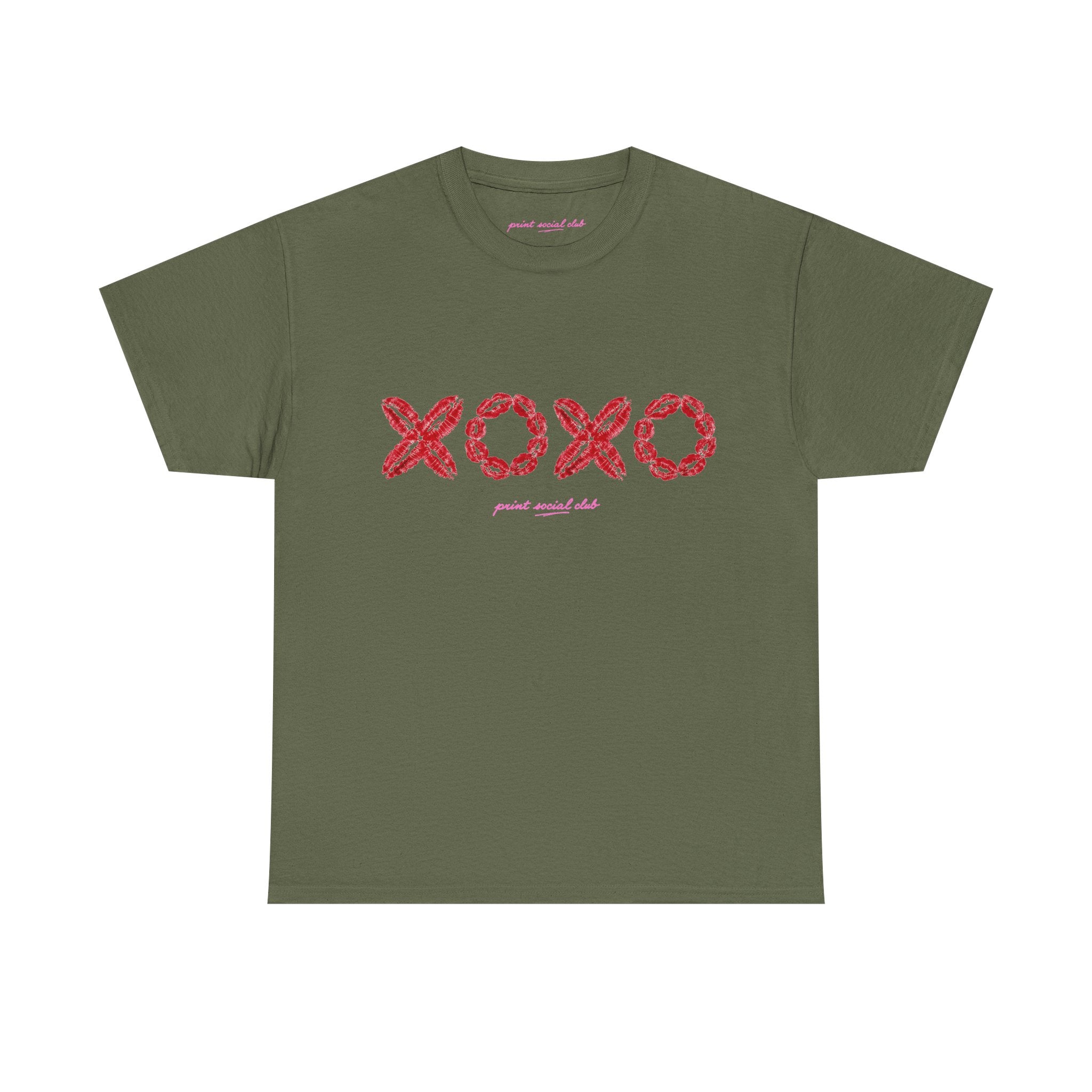 XOXO Classic Tee in Military Green, front