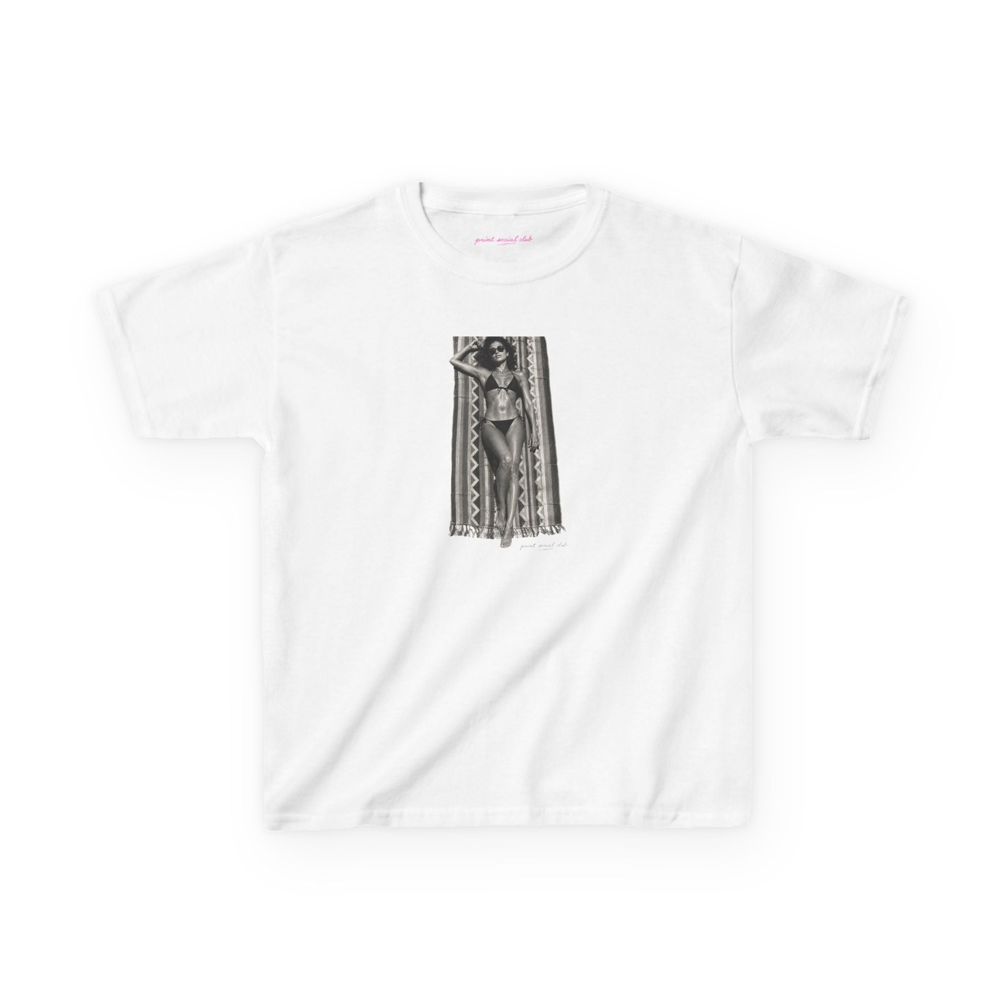 UV 11 Baby Tee in White, front