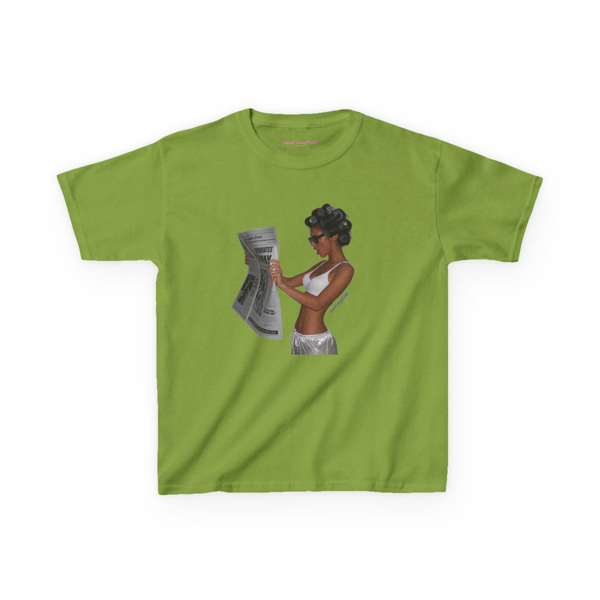 News Baby Tee in Kiwi, front