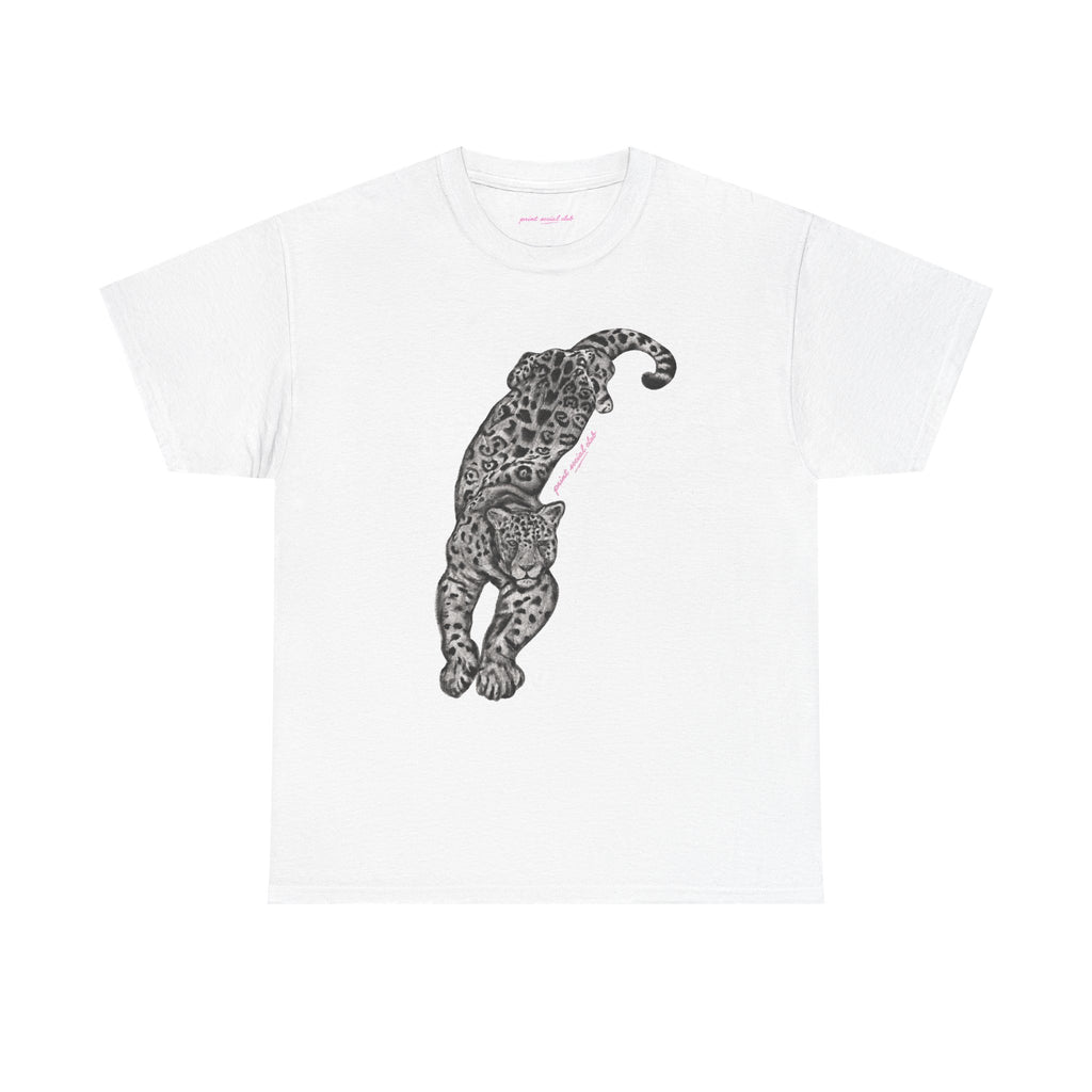 Leopardess Classic Tee in White, front