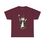 Wizard Cat Classic Tee in Maroon, front