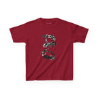 Heels Baby Tee in Cardinal Red, front