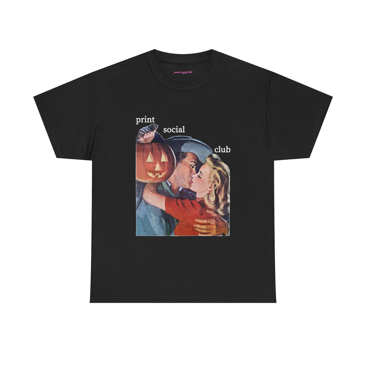 Pumpkin Kiss Classic Tee in Black, front