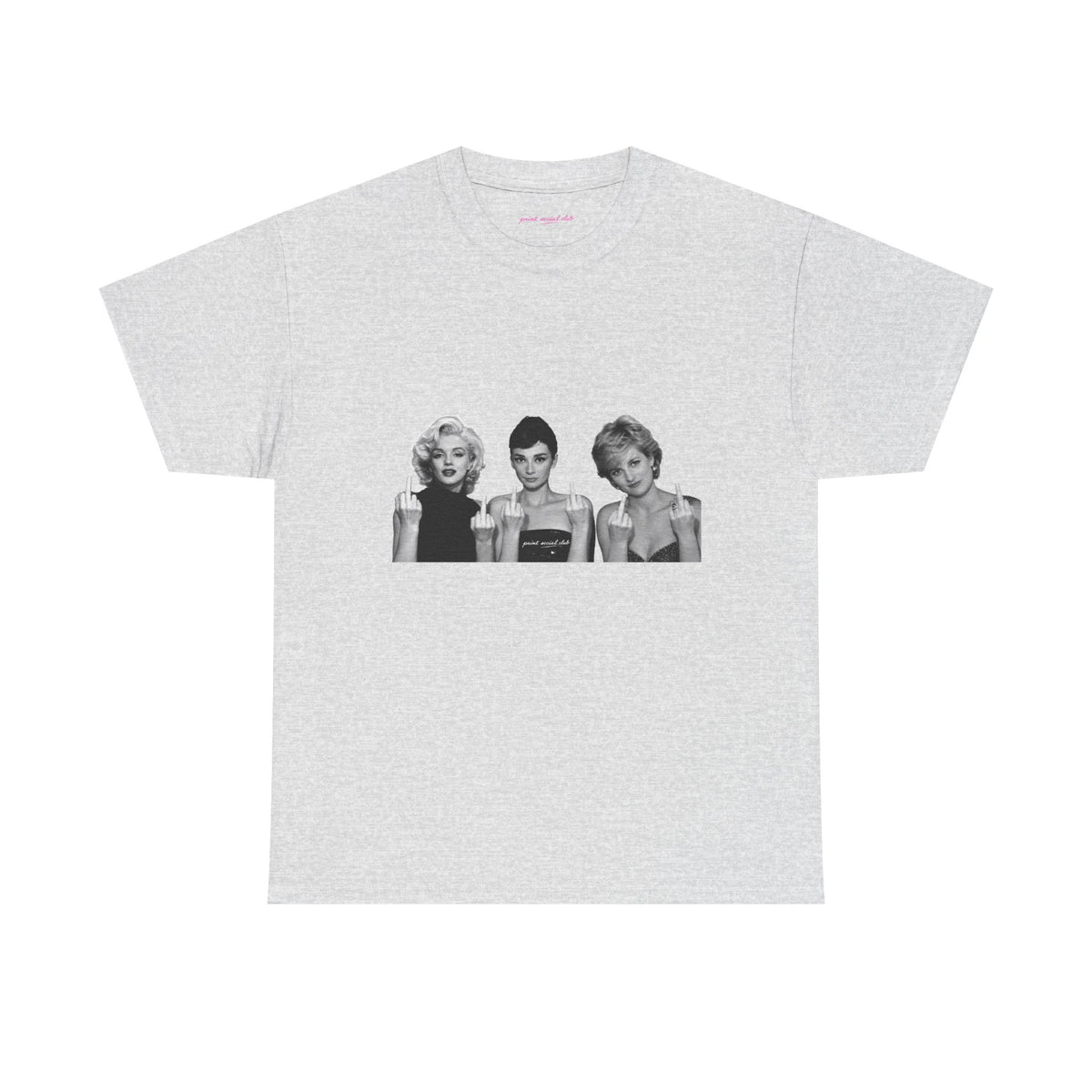 Iconic 3 Classic Tee in Ash, front