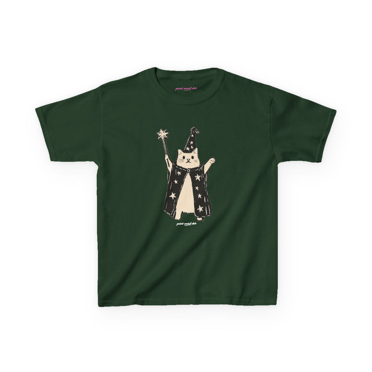 Wizard Cat Baby Tee, front