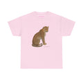 Watercolor Leopard Classic Tee in Light Pink, front