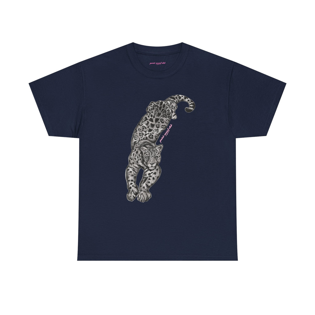 Leopardess Classic Tee in Navy, front