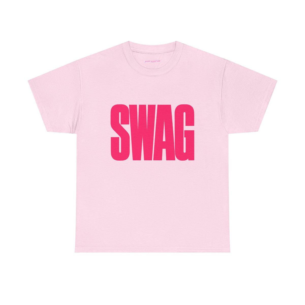 SWAG Classic Tee in Light Pink, front