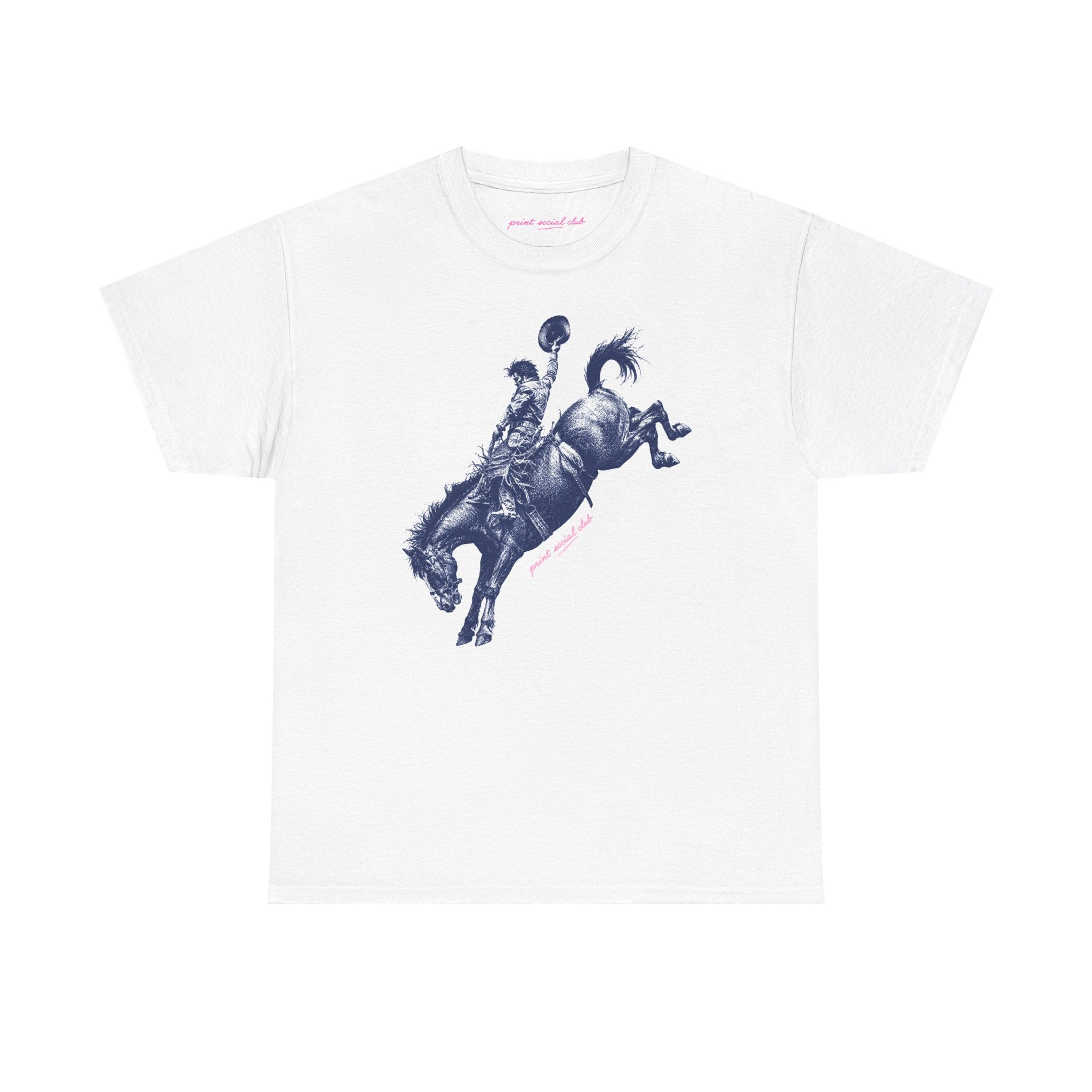 Yeehaw! Classic Tee in White, front