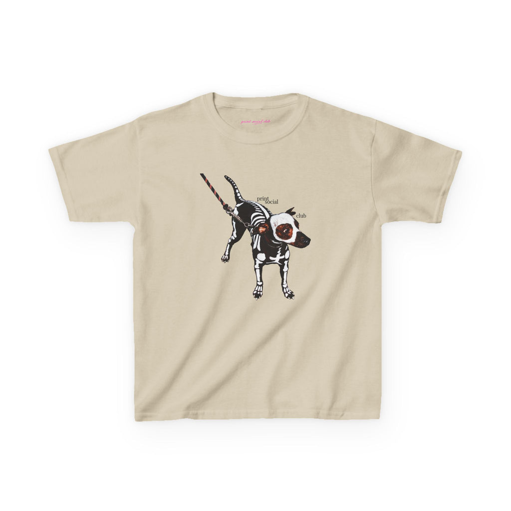 Skeleton Dog Baby Tee, front