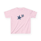Shooting Stars baby tee in Light Pink, front