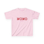 XOXO Baby Tee in Light Pink, front