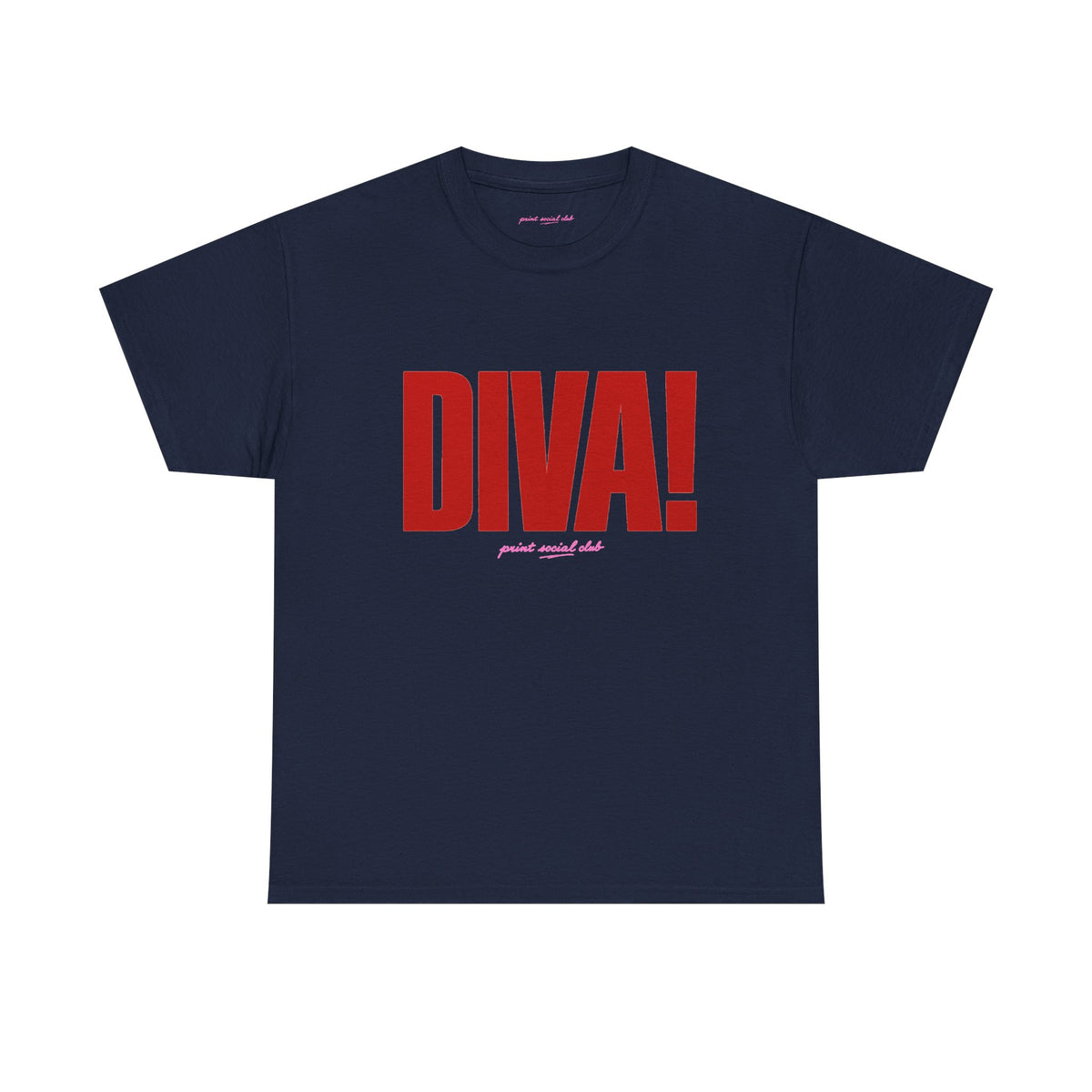 DIVA! Classic Tee in Navy, front