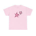 Shooting Stars Pink Classic Tee in Light Pink, front
