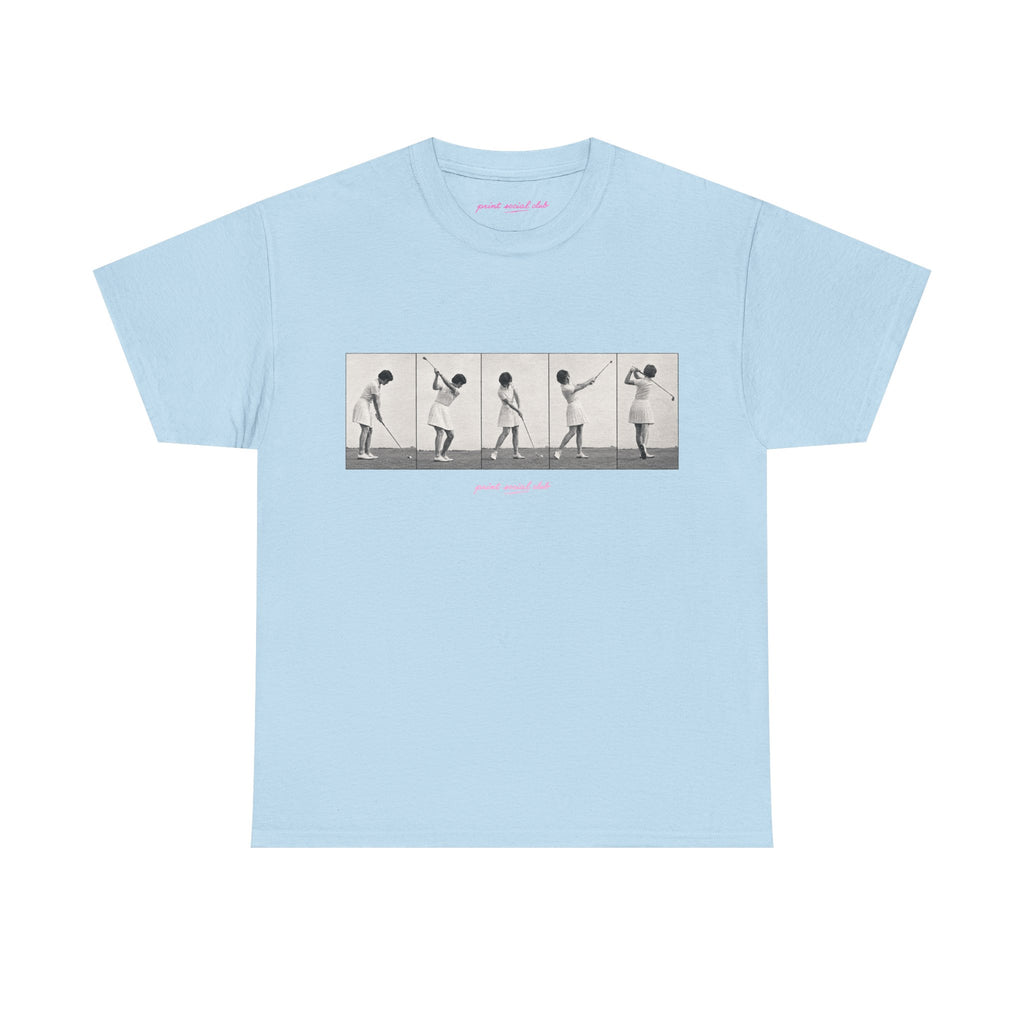 PSC Golf Club Classic Tee in Light Blue, front