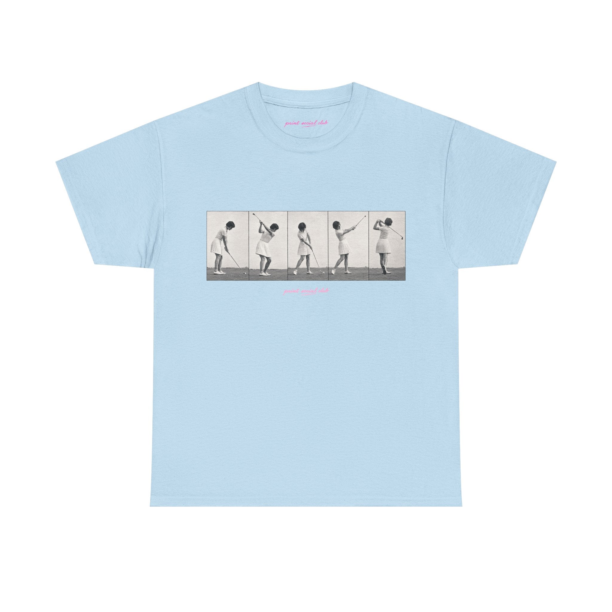PSC Golf Club Classic Tee in Light Blue, front