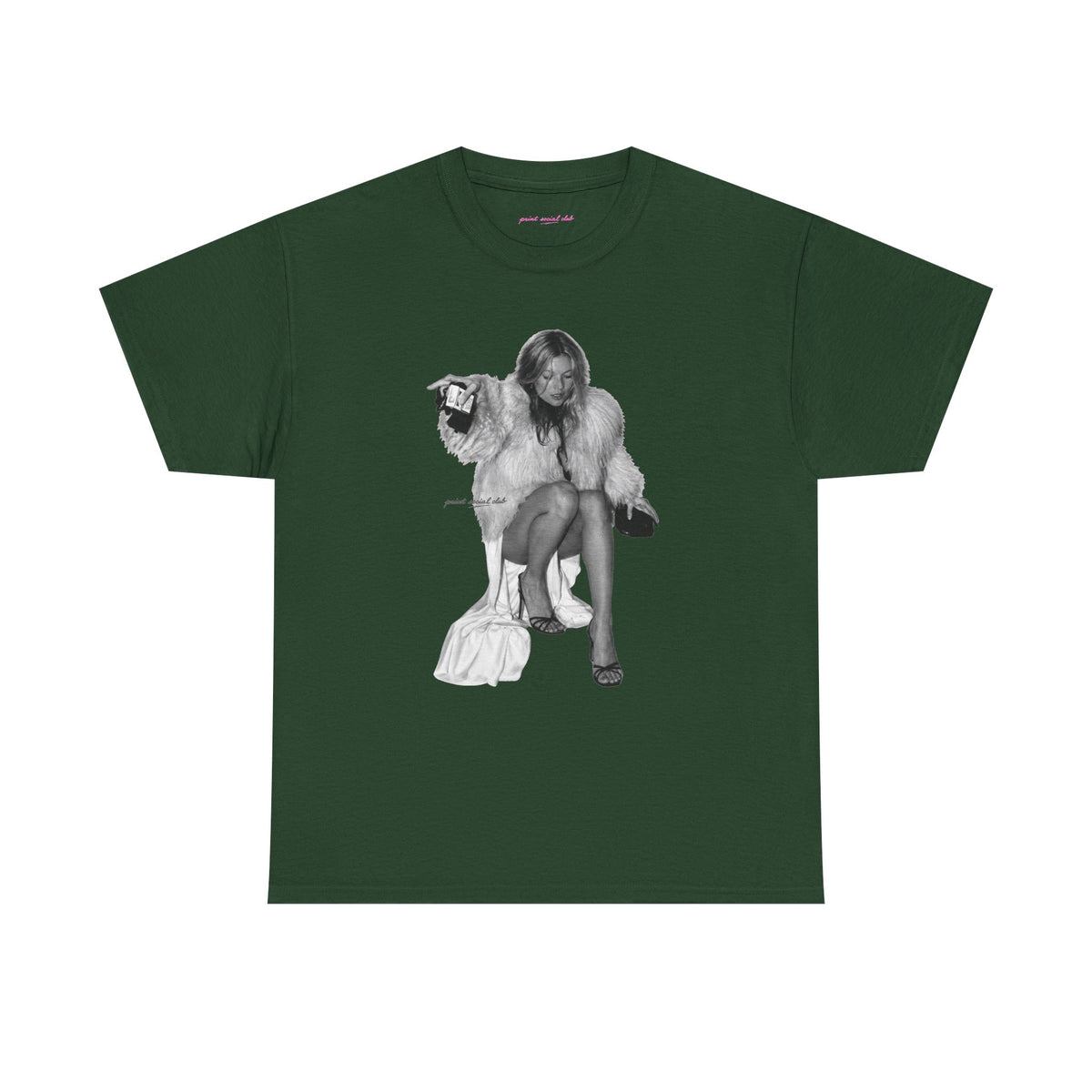 Moss Classic Tee in Forest Green, front