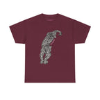 Leopardess Classic Tee in Maroon, front