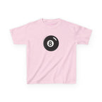 Lucky 8 baby tee in Light Pink, front
