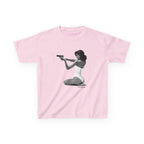 Hands-Up Baby Tee in Light Pink, front