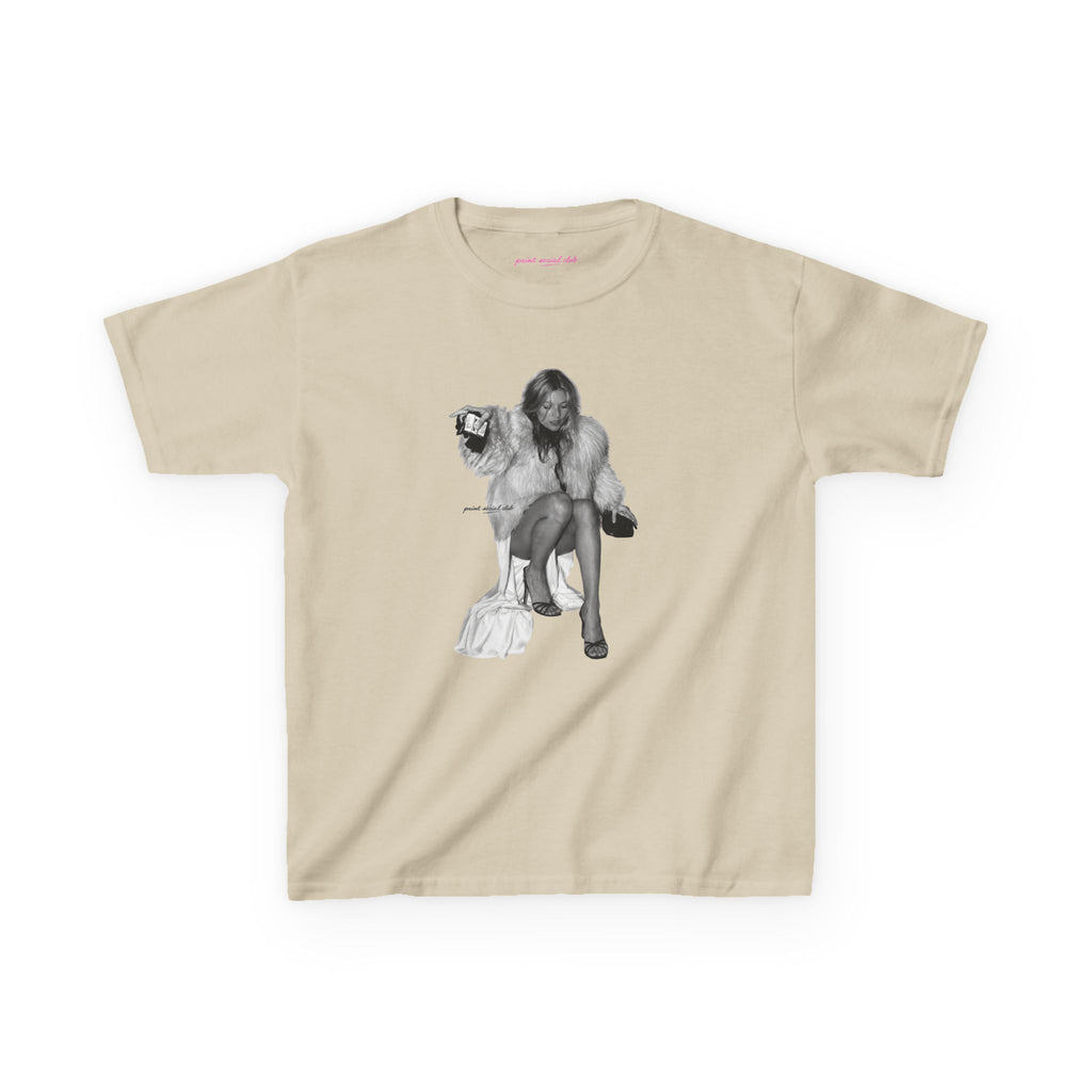 Moss Baby Tee in Sand, front