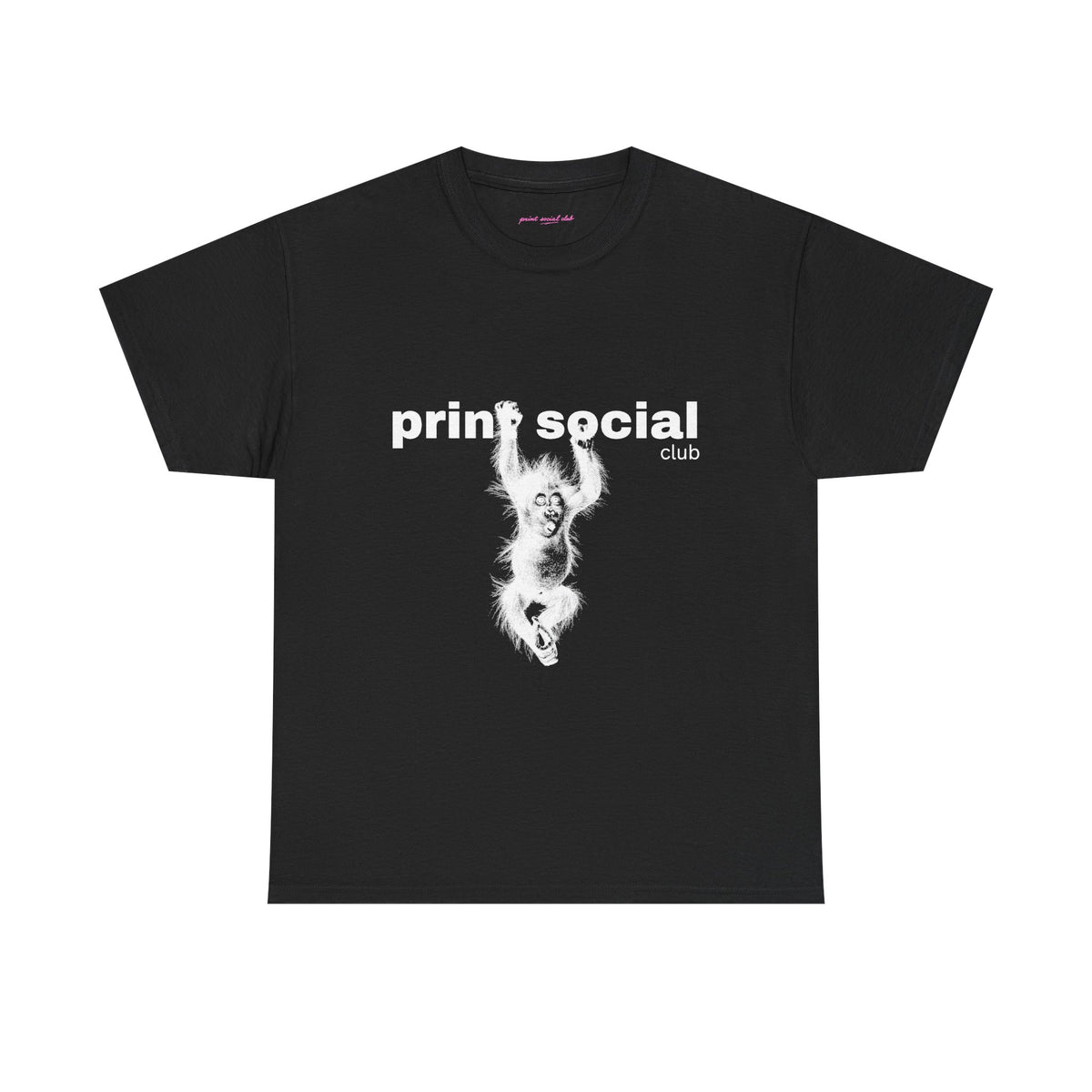 Save Wild Monkeys Classic Tee in Black, front
