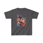 Pumpkin Kiss Baby Tee in Charcoal, front