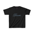 Blue Princess Baby Tee in Black, front