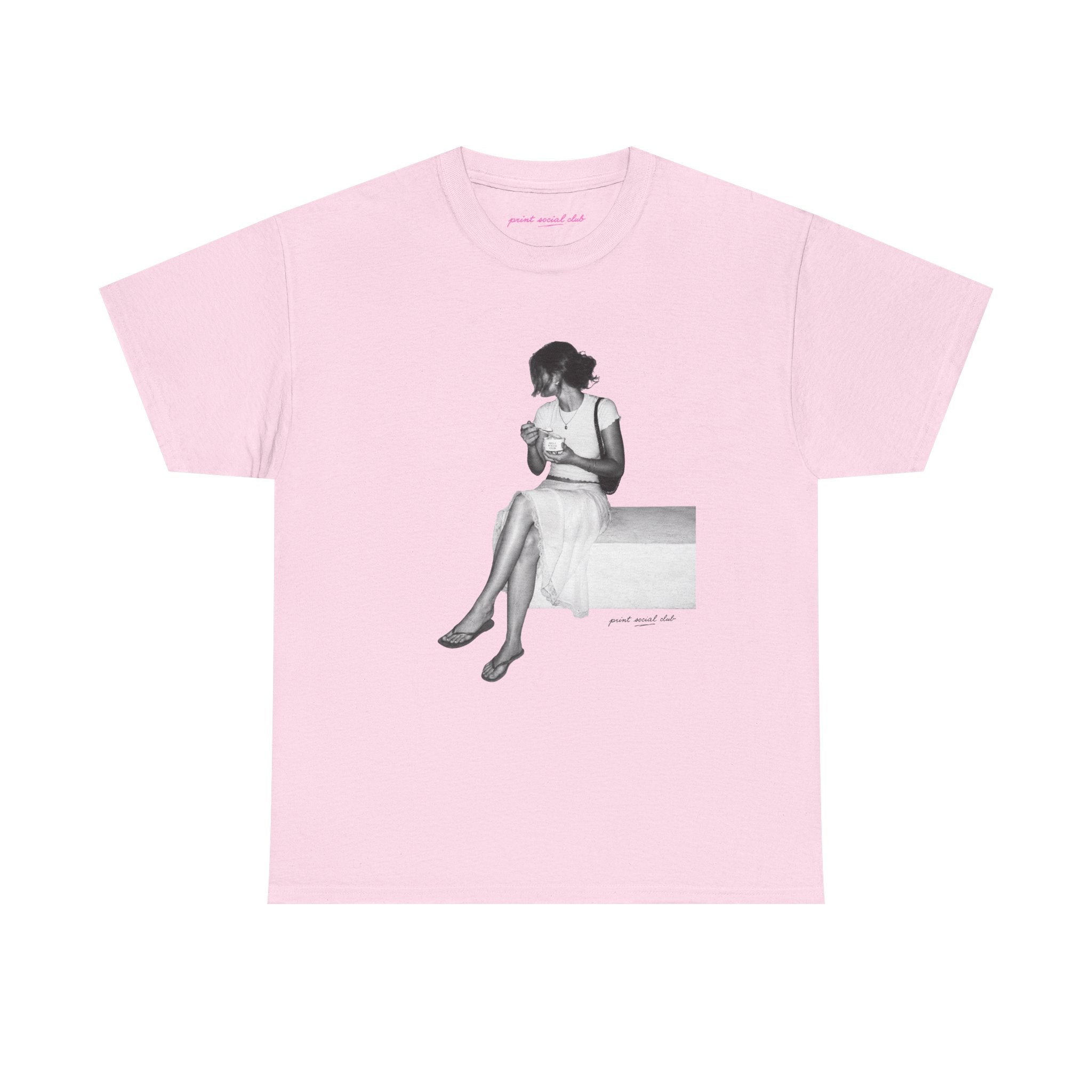 Gelato Hour Classic Tee in Light Pink, front