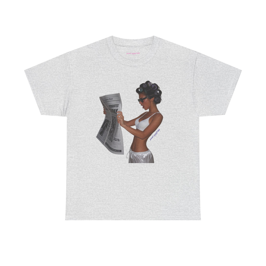 News Classic Tee in Ash, front