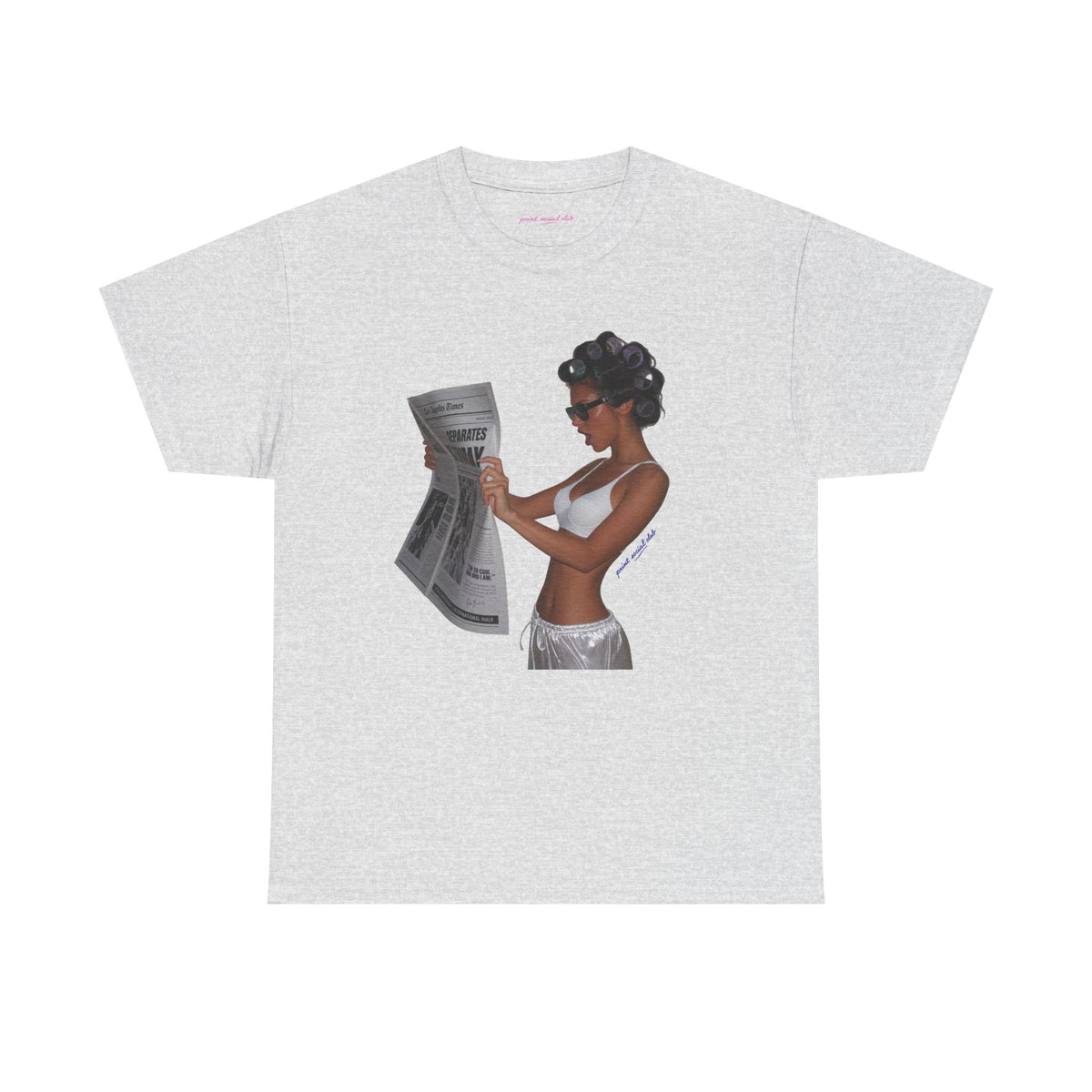 News Classic Tee in Ash, front