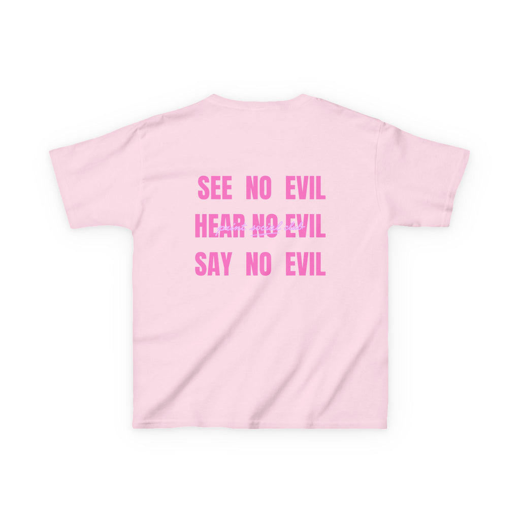 Wise Monkeys Baby Tee - double sided, front