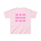 Wise Monkeys Baby Tee - double sided, front