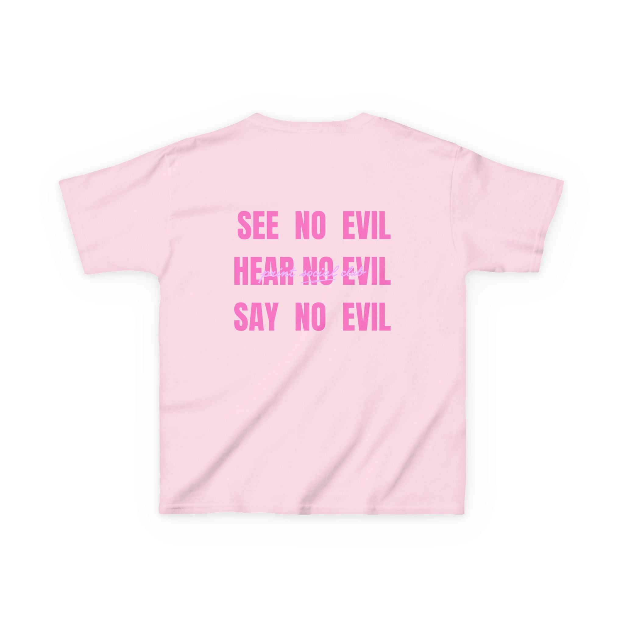 Wise Monkeys Baby Tee - double sided, front