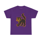 Black Cat Classic Tee in Purple, front