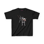 Skeleton Dog Baby Tee in Black, front