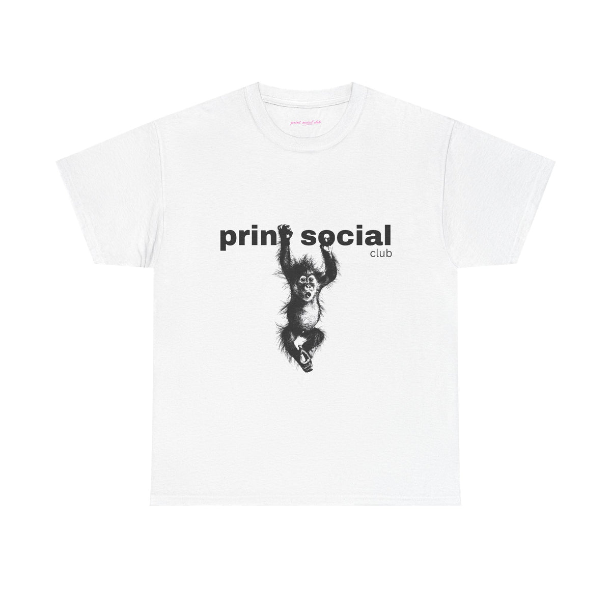 Save Wild Monkeys Classic Tee in White, front