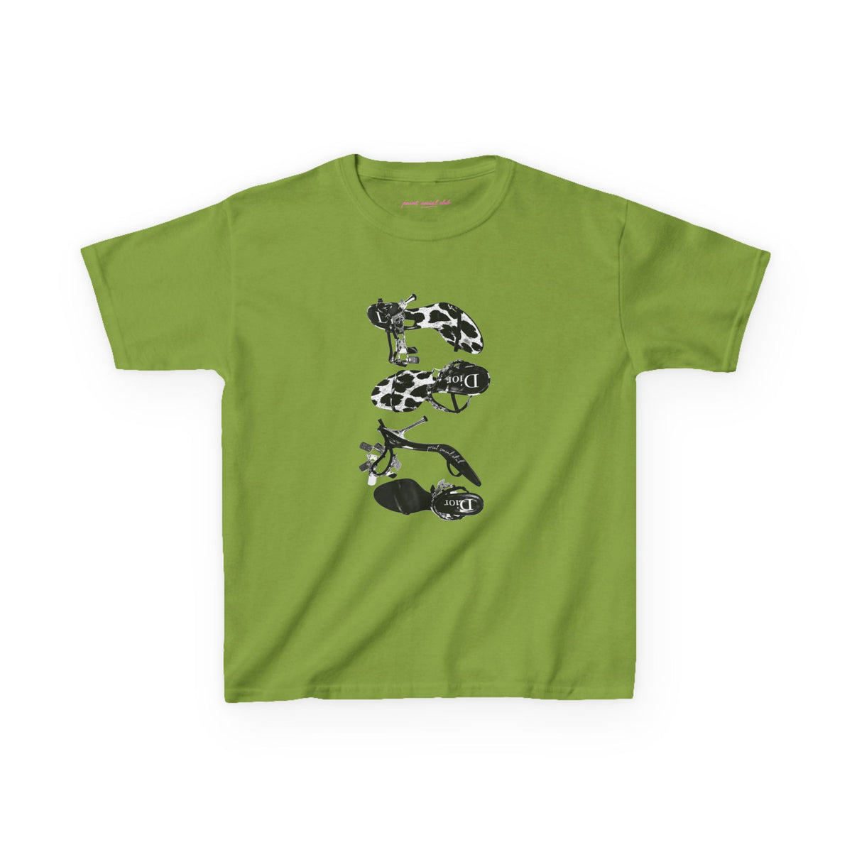 Heels Baby Tee in Kiwi, front