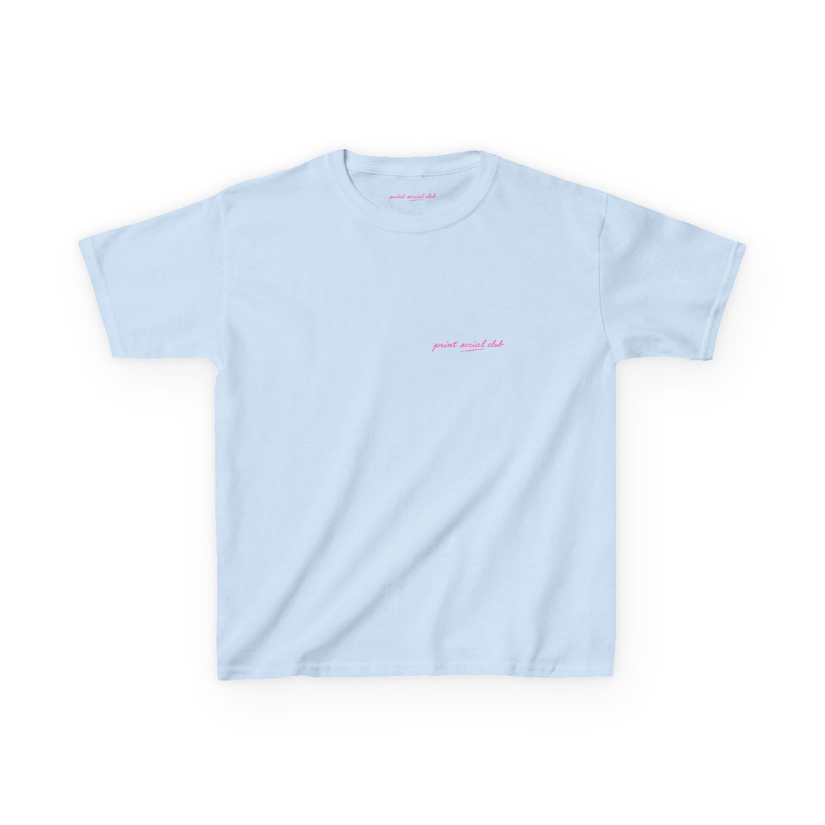 LNF Baby Tee in Light Blue, front