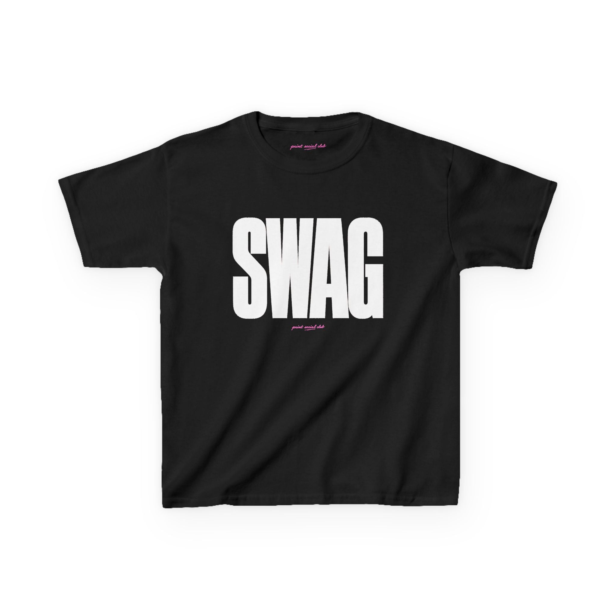 SWAG Baby Tee in Black, front