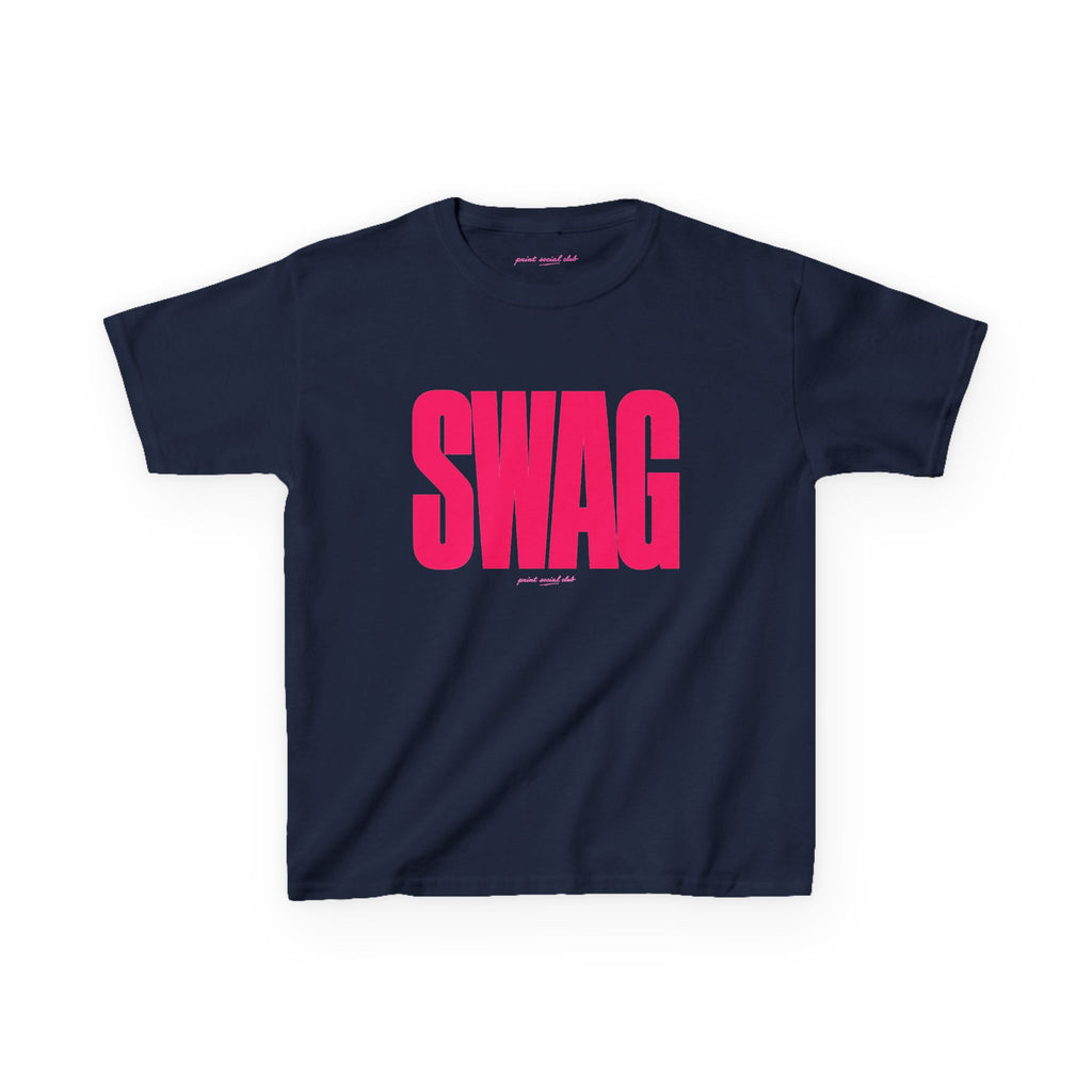 SWAG Baby Tee in Navy, front