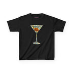 Pumpkin Martini Baby Tee in Black, front