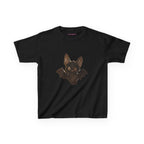 Little Bat Baby Tee in Black, front