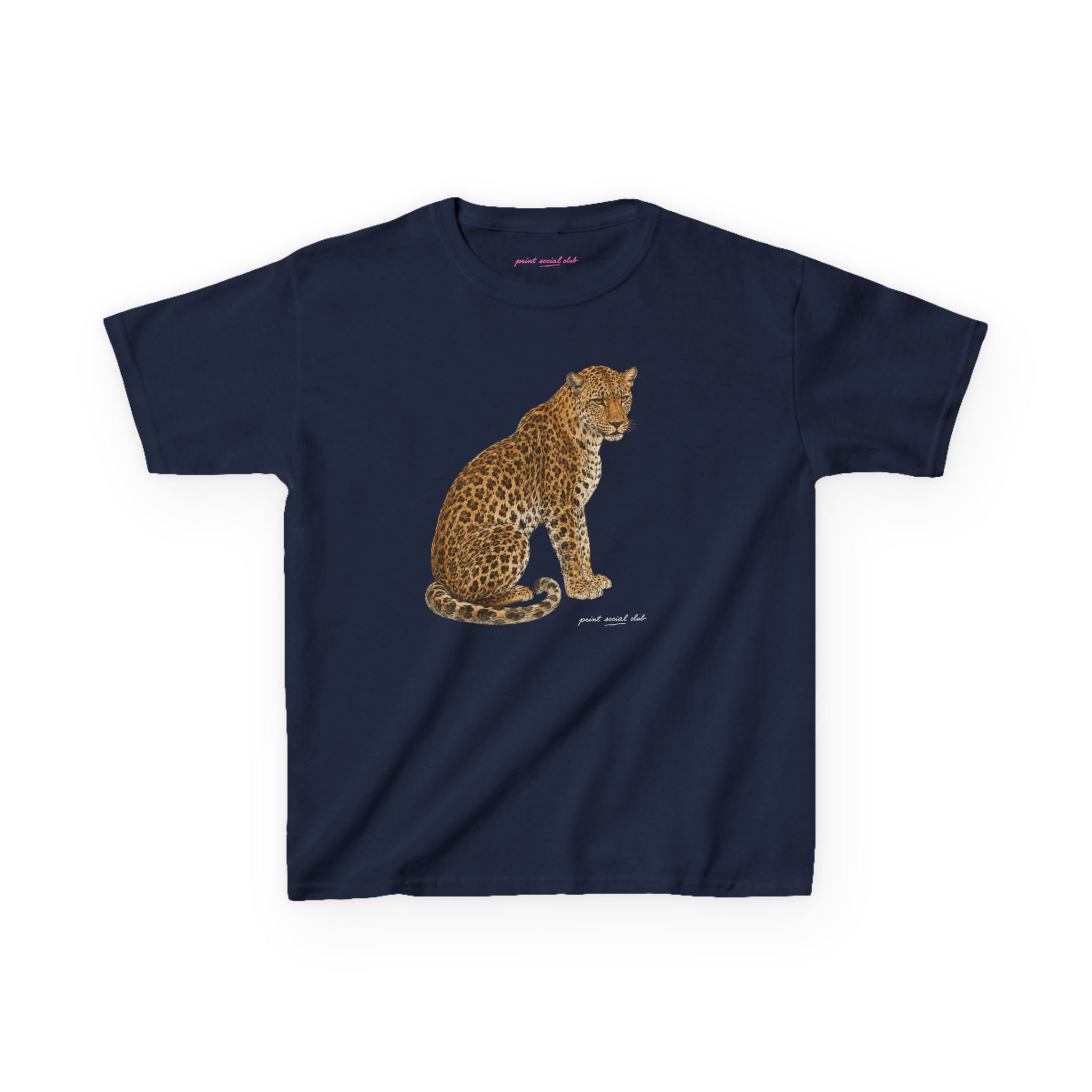 Watercolor Leopard Baby Tee, front