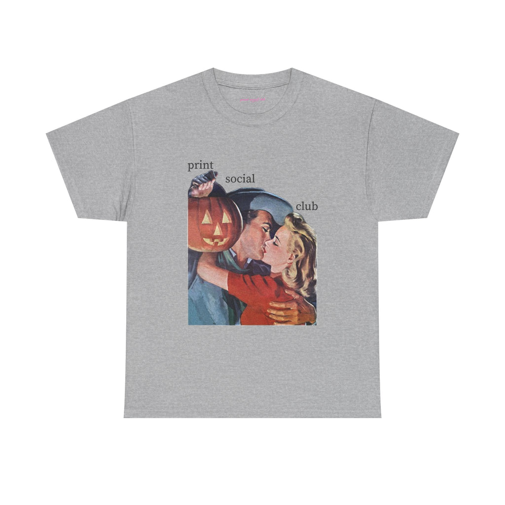 Pumpkin Kiss Classic Tee in Sport Grey, front