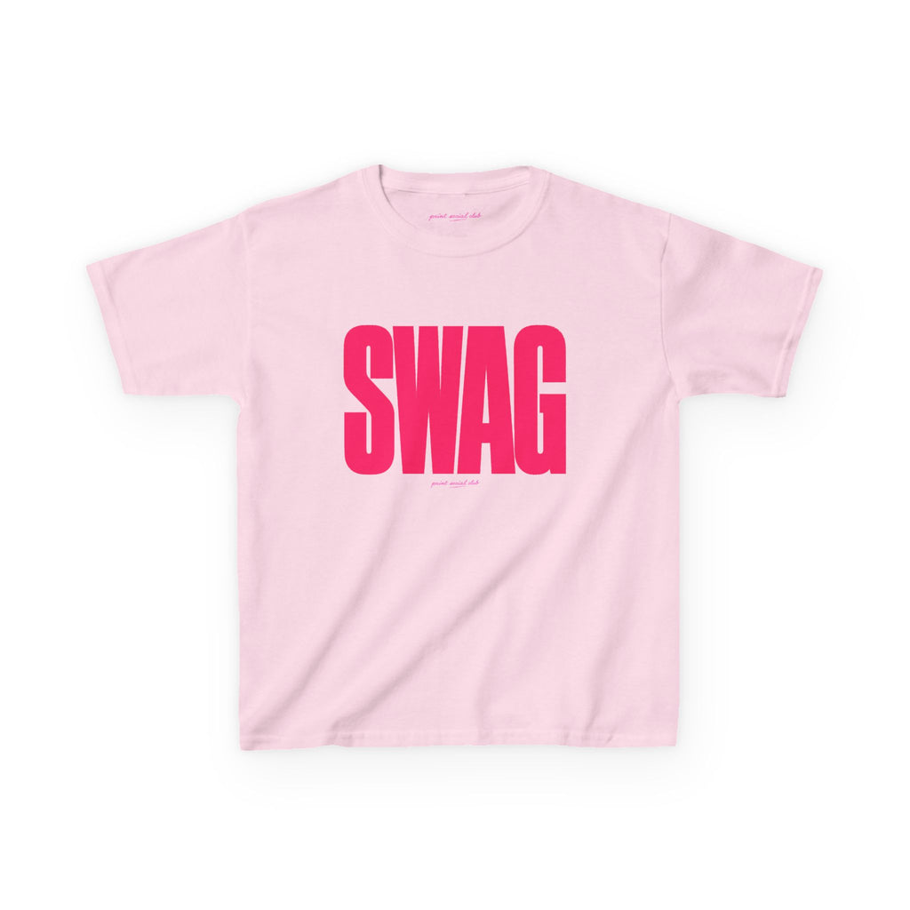 SWAG Baby Tee in Light Pink, front