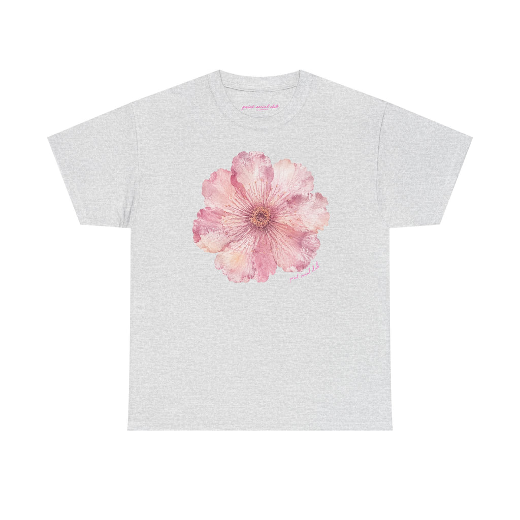 He Sent Flowers Classic Tee in Ash, front