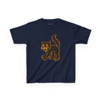 Black Cat Baby Tee in Navy, front